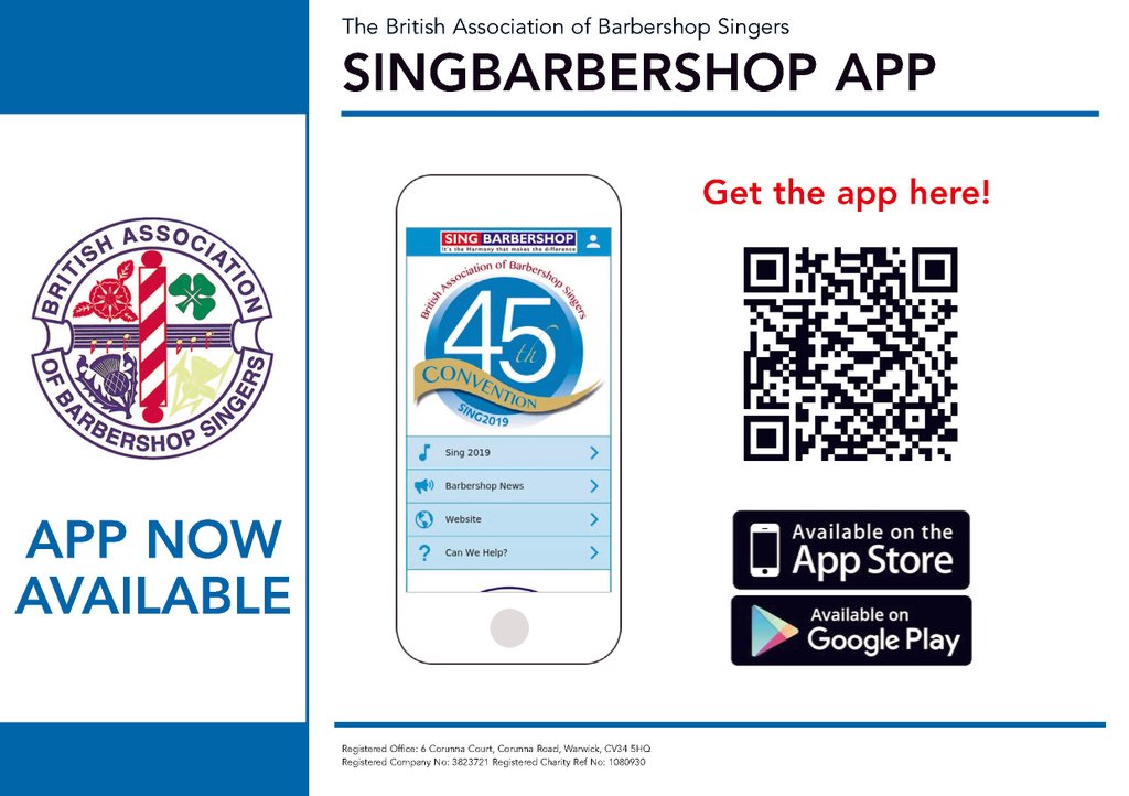 The new official BABS app, singbarbershop, is now available! Find it on the Apple App Store and Google Play by searching for singbarbershop. Enjoy!