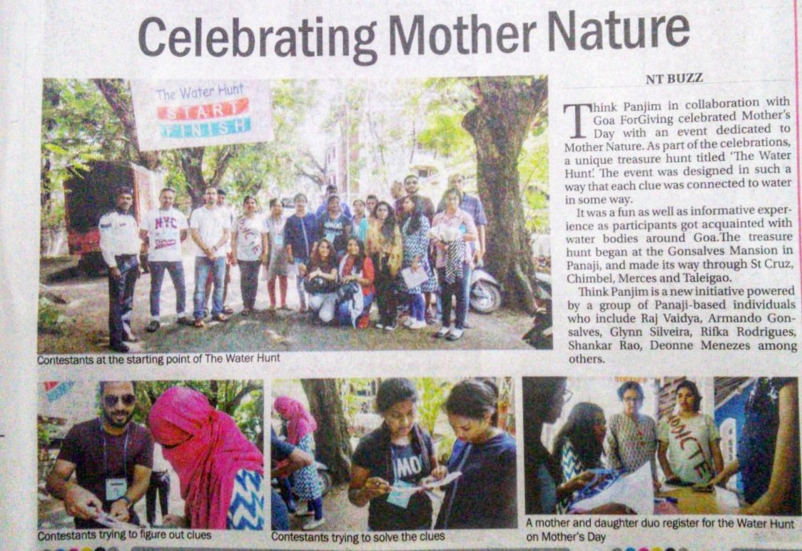 GoaForGiving's tweet photo. We have always been leading the way in doing things that make Goa proud. Our Water Hunt event on Mother's Day was a grand success. It was a Treasure Hunt with a difference, where the treasure was water. #Goa #Goenkarponn #WaterWatchGoa #Water #WaterWatch #WaterHunt #MothersDay https://t.co/YOHMRgtYRF