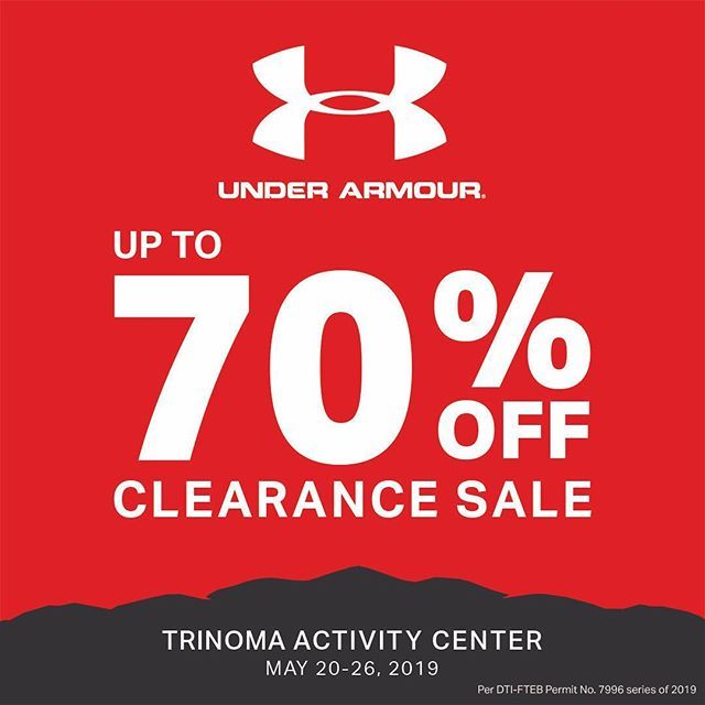 kickspotting's tweet image. Sale alert! @underarmourph is having a week-long Sale starting monday May 20 with discounts up to 70% off on shoes, apparel and accessories! Don’t miss out. 
#underarmour #underarmourph #Sale #trinoma