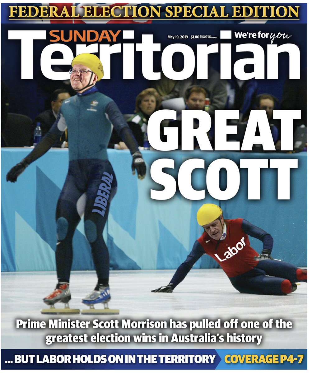 TheNTNews's tweet image. TOMORROW’S FRONT PAGE #auspol #ausvotes