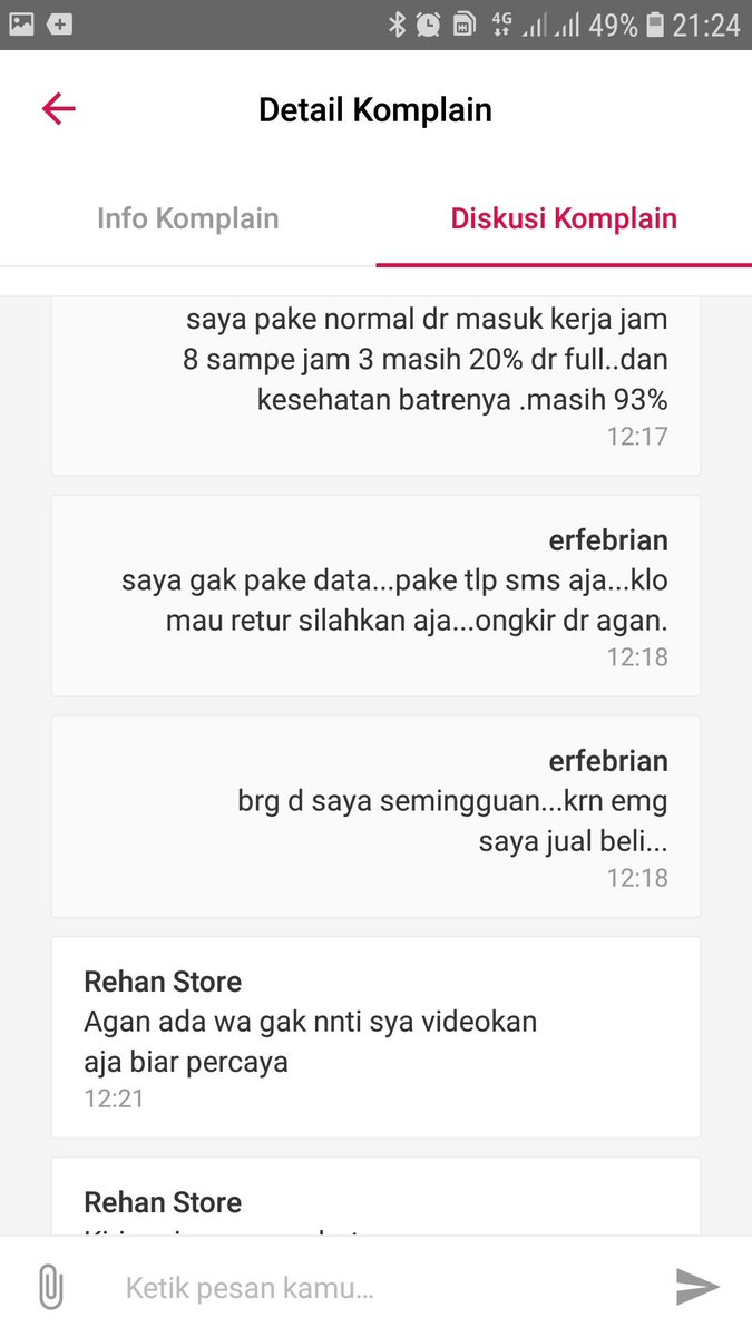 elpheaja's tweet photo. @BukaBantuan berikut saya lampirkan screenshoot percakapan kami part 1 https://t.co/HL2H5DrGVt