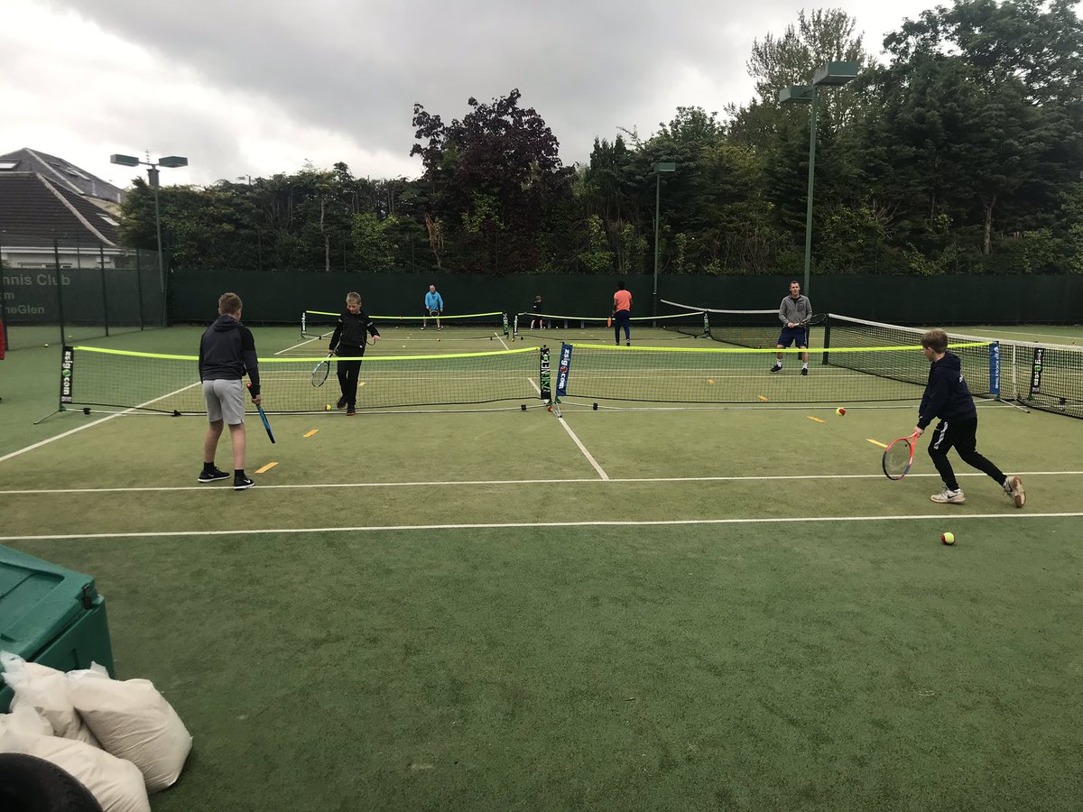 RutherglenLTC's tweet photo. Some big matches underway at our #TouchTennis tournament at #RLTCOpenDay! @petermulhollan getting taught a big lesson from young Rhys! https://t.co/NrDeCOKjGL