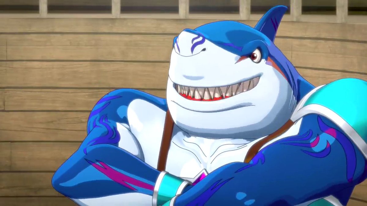 Garland 今週のアニメモンストが 筋肉サメ獣人祭りだったんですが