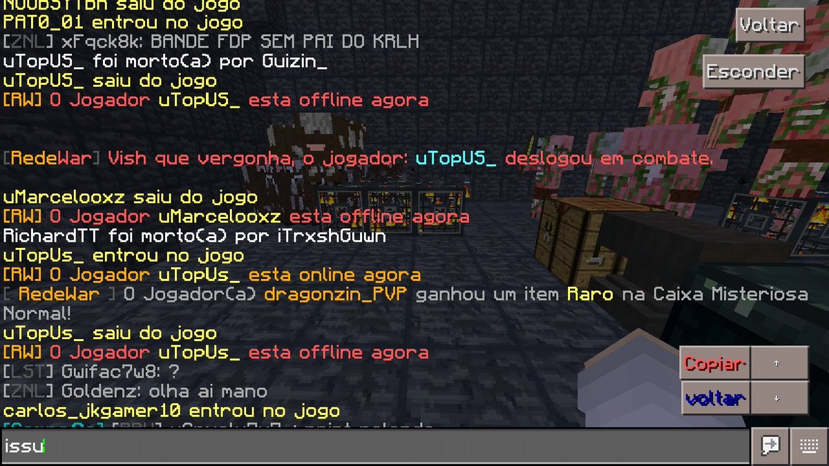 @ReeWar_ Arrumem issu pfv n ta dando pra ir pvp no server a faccao <a href="/RXSONTOP/">《RXS》RoyalXiters 🇱🇷</a> Estava entrando na acc dos nosso membros e nois era kikado do server arrumem pfv