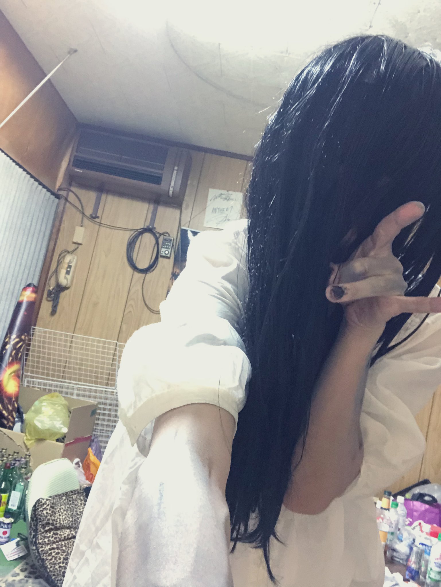 Shinchang 貞子 映画に先駆けて 貞子コスしてみました 怖い通り越して もはや萌え怨霊キャラと化してる貞子ちゃんをやってみました 貞子 コスプレ バズコスプレ T Co E1swoynyi3 Twitter