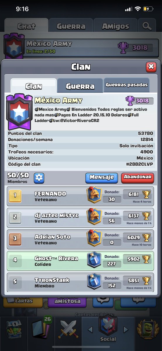 Excelente Inicio De Temporada Para El Clan.🙌💯🤪

Hay vamos Creciendo Poco A Poco⭐️💯