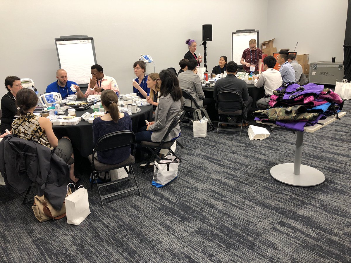 The always popular EGG (Equipment, Gadgets and Gear) course - a chance to play with all things outpatient #ATS2019 #ATSbootcamp