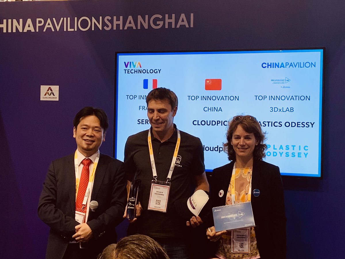 Congratulations To <a href="/PlasticOdyssey/">Plastic Odyssey</a> <a href="/serjee_app/">SERJEE</a> <a href="/cloudpick/">구름끡</a> the winners of the pitch session co-organized by <a href="/ouicrea/">OuiCrea</a> and <a href="/Dassault3DS/">Dassault Systèmes</a> <a href="/3DEXPERIENCELab/">3DEXPERIENCELab</a> <a href="/NEOMAbs/">NEOMA Business School</a> #TechForGood #innovation #vivatech