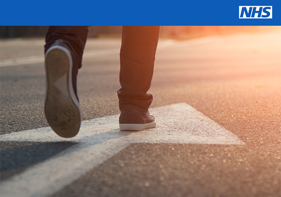 NHSuk's tweet photo. A brisk 10-minute daily walk has lots of health benefits, but are you walking fast enough? Find out here: https://t.co/ShrLY5jsdf https://t.co/9M5zybUiao