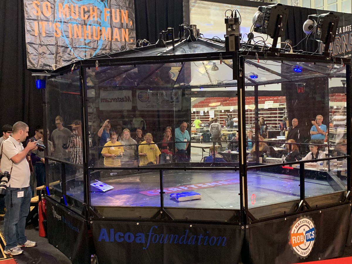 Rematch from the <a href="/BotsKC/">BotsKC</a> regional final: <a href="/BotsWinfield/">BotsWinfield</a> <a href="/KState/">K-State</a> battle it out in the Semi Finals at nationals! #robotics <a href="/goNRL/">NRL</a> <a href="/alliantgroup/">alliantgroup</a> <a href="/MaryLouLapane/">Mary Louise Lapane</a> <a href="/bostonctrless/">Boston Centerless</a>