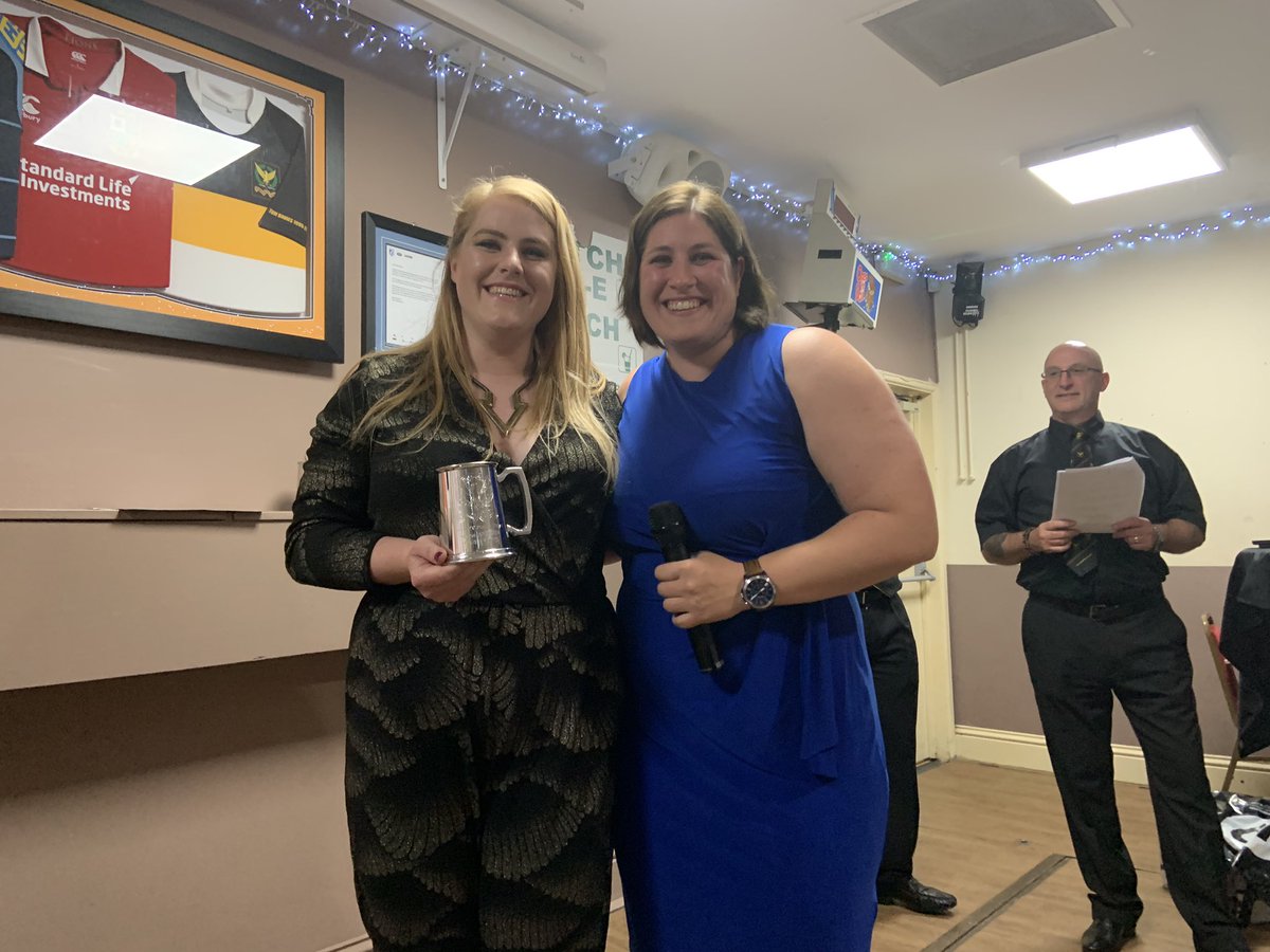 LNRFCwomen's tweet photo. Next up we have players players. Voted for by your peers, there’s no better accolade. This year that goes to...

@sionedyoung 

For leaving a trail of destruction, everywhere she goes!

#OnTheBus
#ArYBws
#northpresentation 
#northfamily https://t.co/y4DgKMtHfo