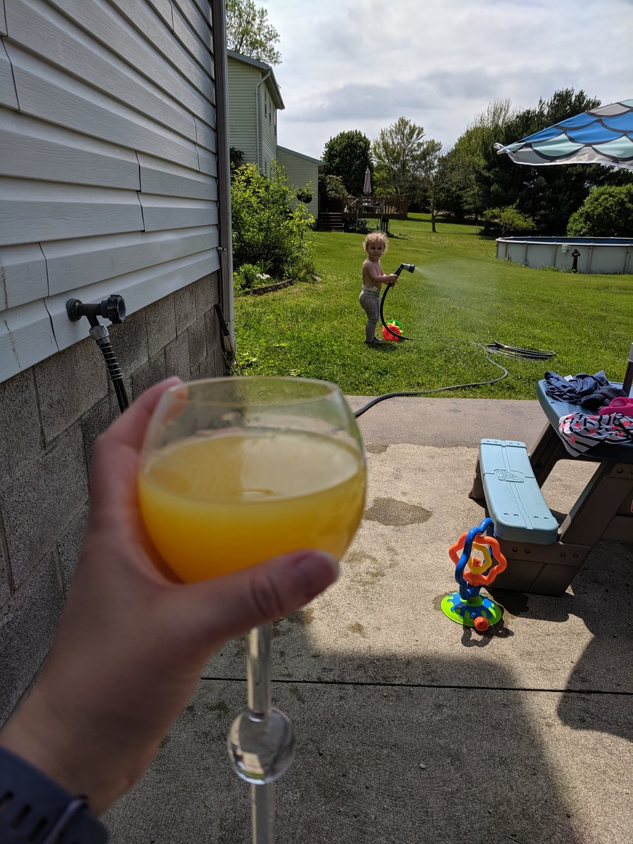 Seems like a mimosa and sprinklers kind of day!
