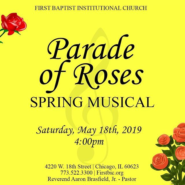 firstbic's tweet photo. Today is the day! 
Looking forward to seeing you at 4pm to celebrate Spring in song! Songs of praise and worship with a special praise dance performance by the Children of God!

#churchmusical #paradeofroses #springmusical #praiseandworship #praisedance … https://t.co/mxEX1daBrd https://t.co/bDVHNmiIhJ