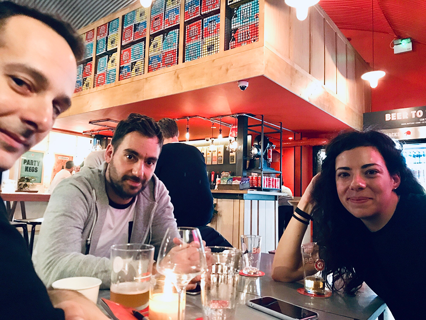 wimitapp's tweet photo. Trying out the app with @jgeorgiad and @theniapat #wimit #london #camdenbrewery #friends https://t.co/58ObhMs1po