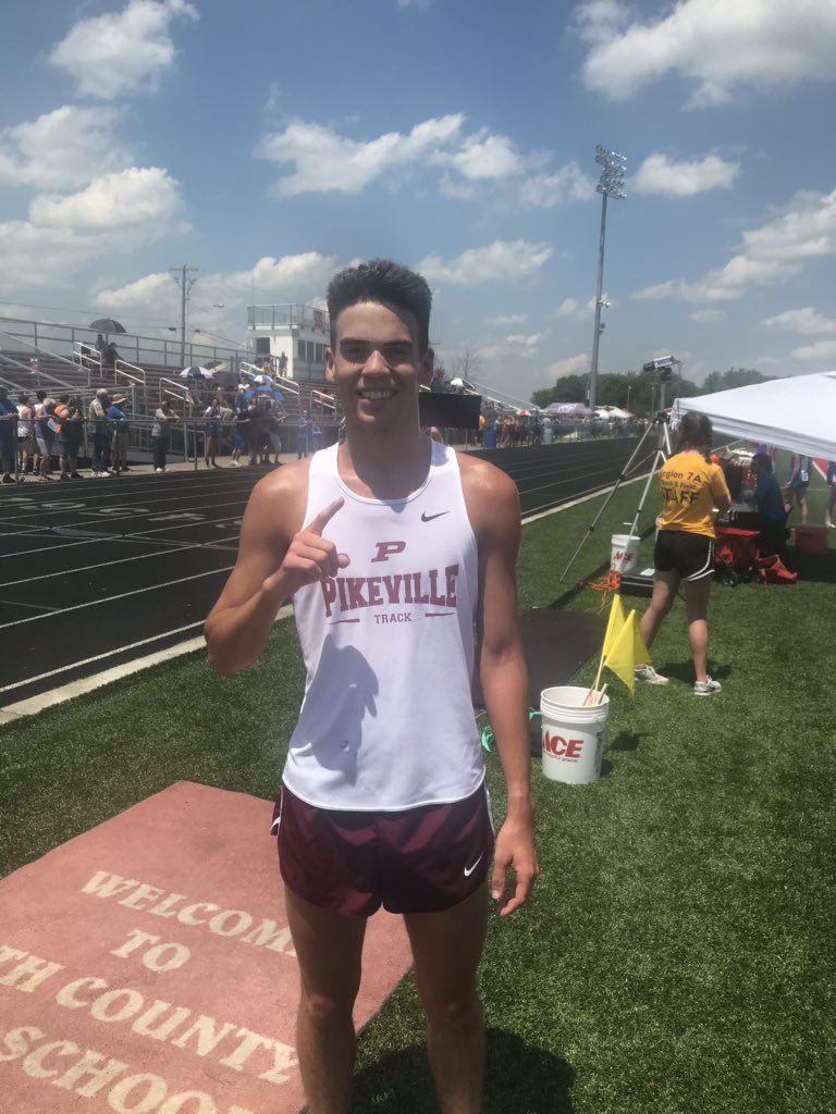 #NewHardwareAlert: Congratulations to Harrison Booher for winning the 3200m Run Region 7A Championship with a time of 10:41.11! #WinningIsContagious