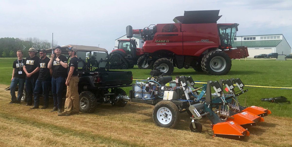 PurdueAg's tweet image. A big thank you to everyone involved with #agBOT2019  over the past three days! We hope you&apos;re as excited about the future of agriculture as we are and look forward to seeing you all next year. #PurdueWhatIf 
@agbotchallenge @PurdueABE @PurdueAgronomy