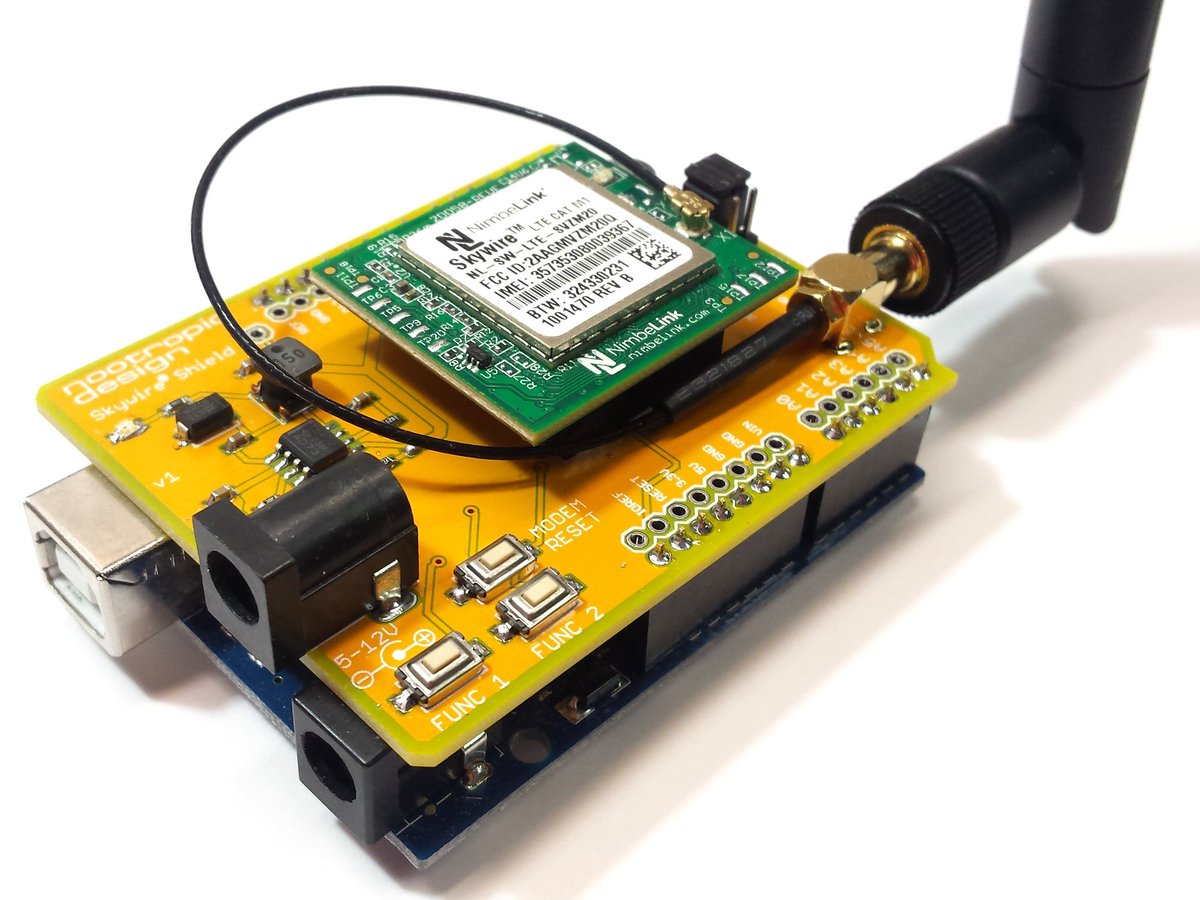 New project: @Arduino shield for Nimbelink Skywire CAT-M1 and NB-IoT modems! Let's make modern cellular stuff EASY. nootropicdesign.com/projectlab/201…
#IoT #cellular