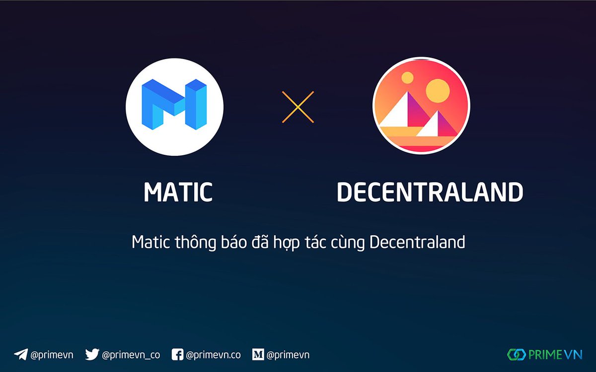 primevn_co's tweet photo. @maticnetwork’s Plasma &amp; mạng lưới Proof of Stake sidechain đang tích hợp với hệ sinh thái của @decentraland. Matic sẽ được sử dụng cho việc giao dịch trên Metaverse cũng như để kích hoạt và chạy game logic. https://t.co/VmLDsI9QlS
#primevn #matic #decentraland https://t.co/AdMTwROS8x