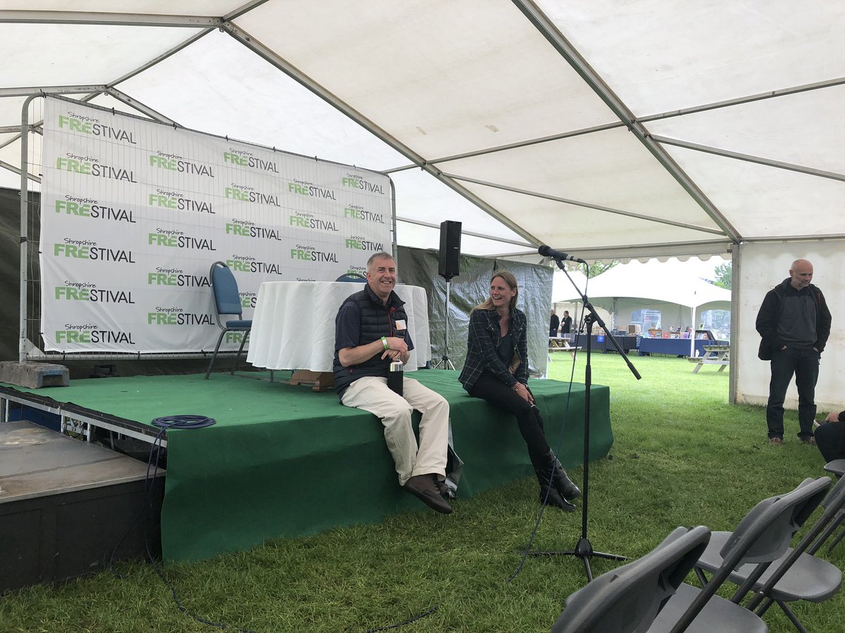 Smiles all around with our Rhea and Ben from <a href="/JandPR/">J&PR Ltd</a> and <a href="/integralshrews/">IntegralShrewsbury</a> at @ShropFrestival today!! Brilliant guys..... #health #talkinghonestly