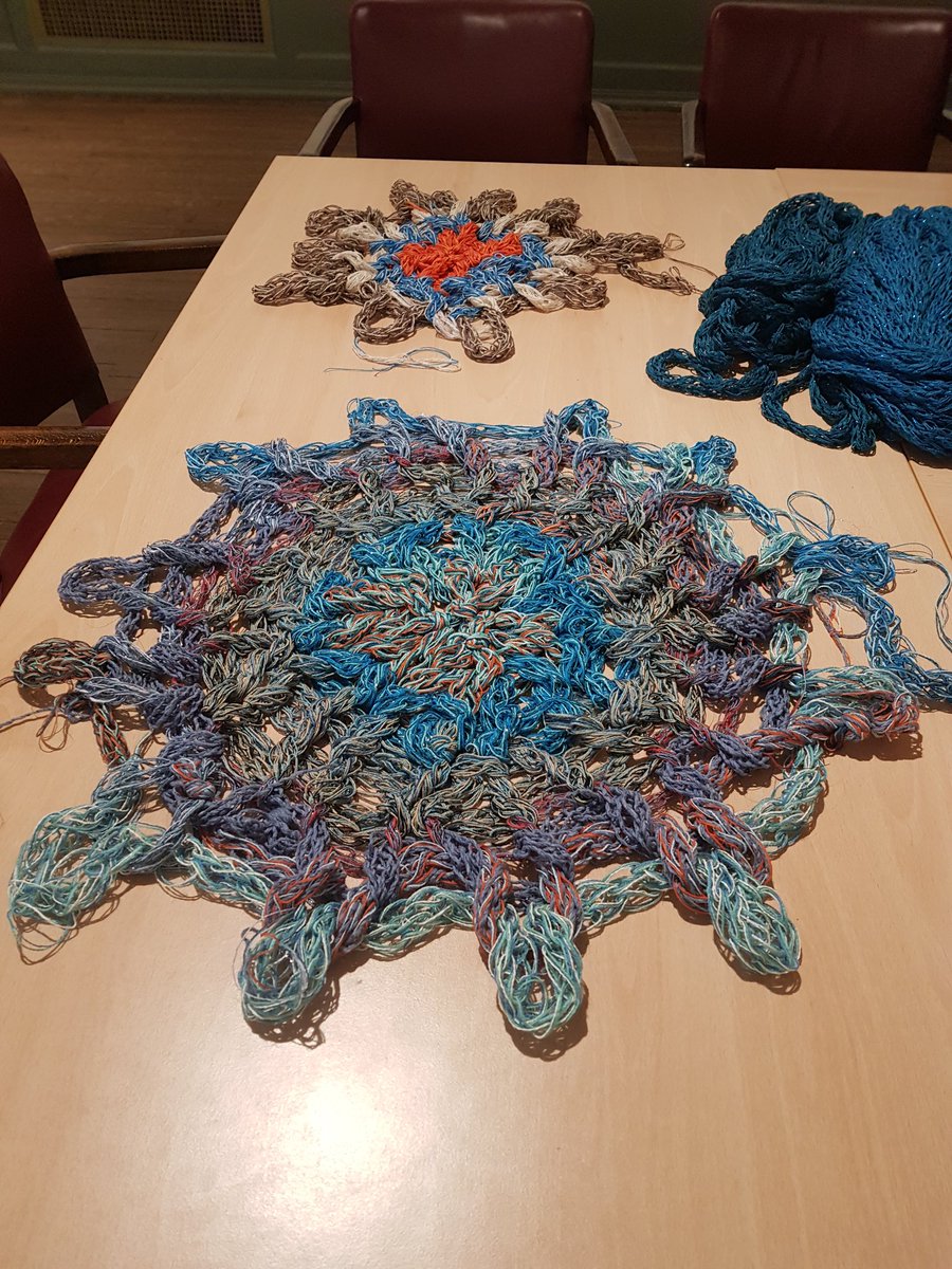 postdigitalknit's tweet photo. The beginnings of a fantastic canopy @pannett_art by community knitters and @postdigitalknit https://t.co/HOPoDrZi8f