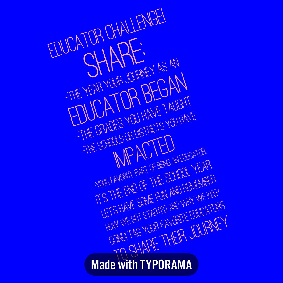 -Began in 2007
-3 grades (4th, 1st and Kinder) and now a program specialist district-wide 
-4 schools, 3 districts, 2 states (Tx &amp; Ca) 
-My favorite part is making a difference in the lives of young people and watching them grow. 😊 #tageducators #Great2BWUSD #keepitgoing