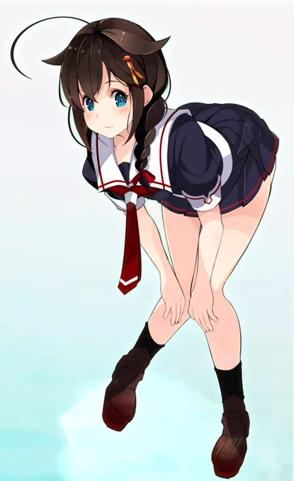時雨さんの誕生日ということで、過去絵から。電撃プレステーションというゲーム雑誌(Vol609)の表紙を、イチソ先生の時雨と夕立が飾ったことがあります。当時、上半身アップの時雨を見ながら、「イチソ先生なら全身をどう描くかな?」と想像しながら描いた絵です 