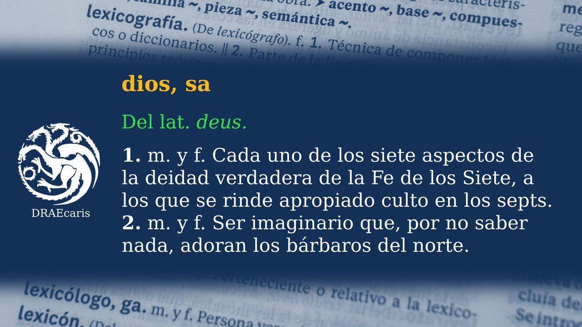#Palabradeldía | «dios, sa»