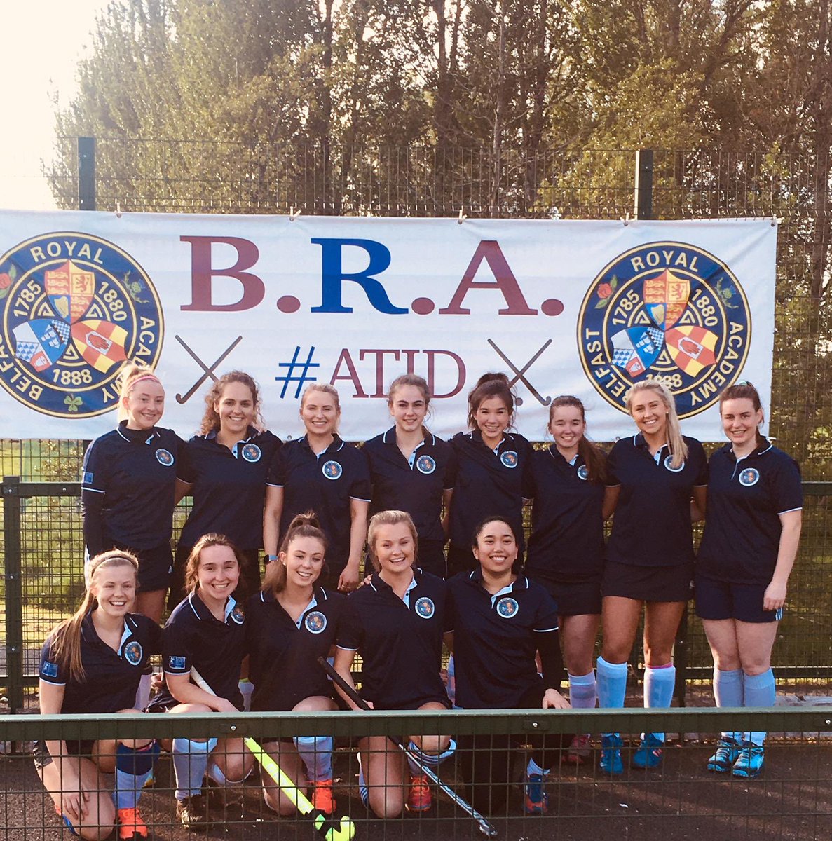 The <a href="/BRAOldGirls/">BRA Old Girls</a> played the 1sts in their annual challenge match on a beautiful evening at Roughfort last night. The ‘not so’ Old Girls’ won 4-2. Dr Campbell presented the trophy to Captain Lauren Crothers. Lovely to see so many ex-pupils back playing at the Fort! 🏑 #ATID