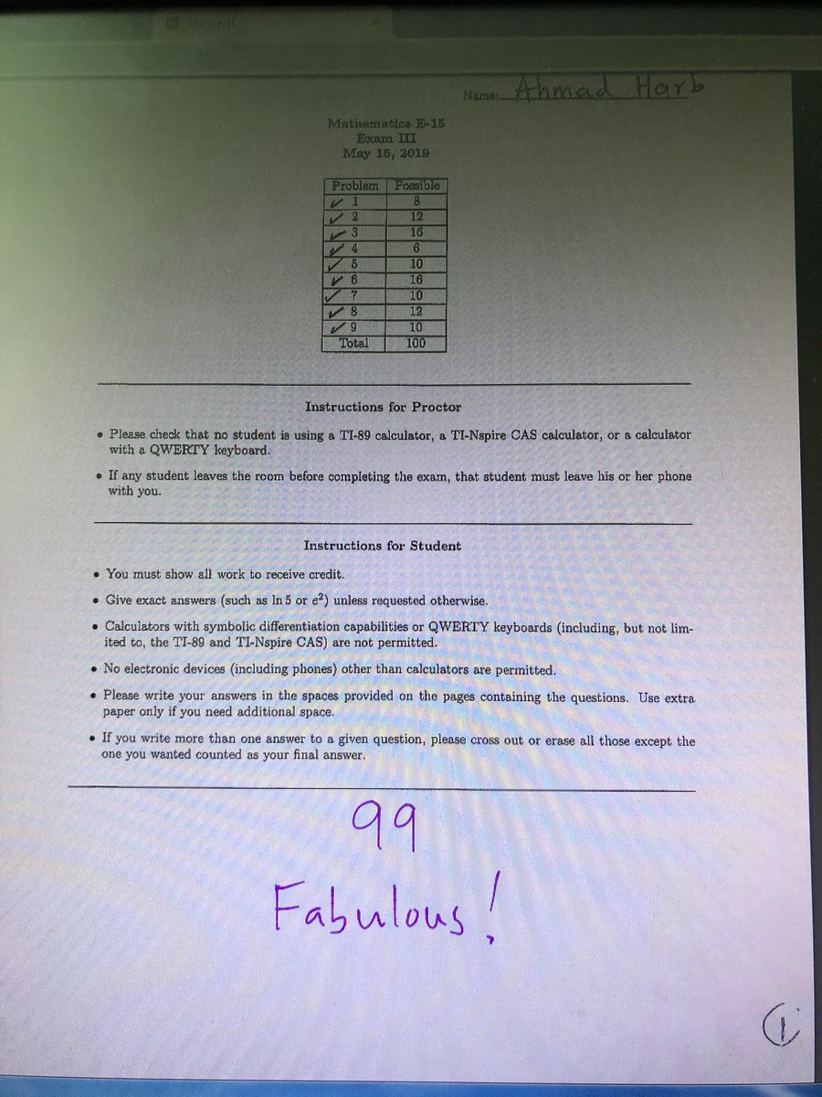Harbmath's tweet photo. When your Calculus game is strong 💪:) #calculus #grad_school https://t.co/85bnNXVVn4