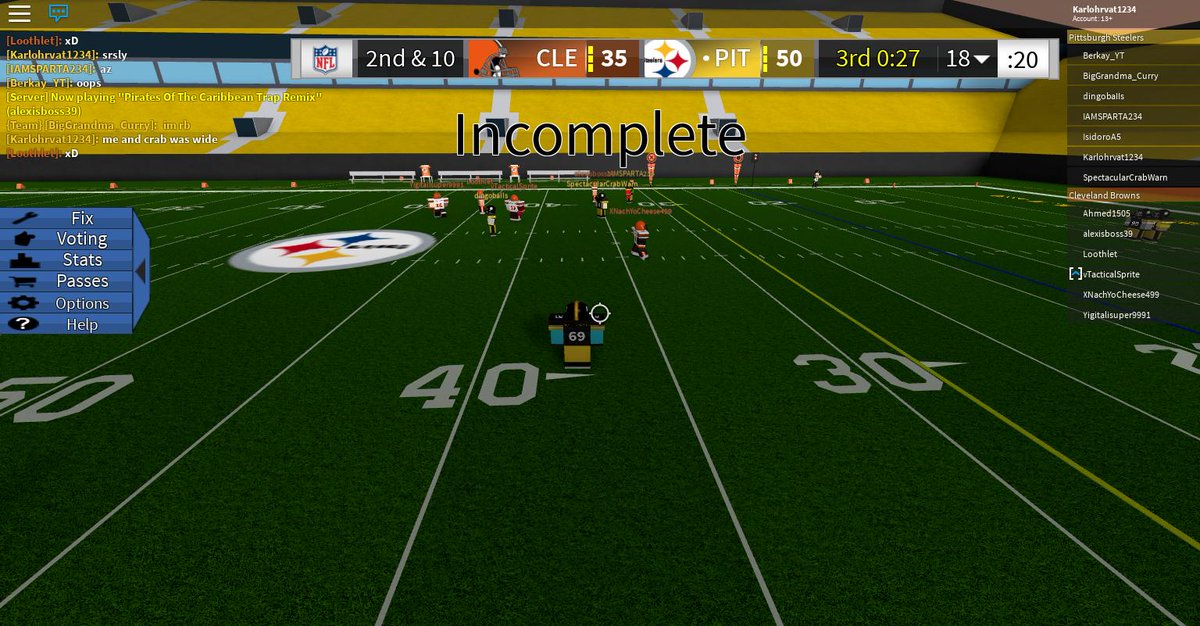 Karlohrvat1's tweet photo. I played with guy who maked the song I think. Not sure but he is so good at the game. They had like 17 points and almost won agaist as. AYEEEEE I'm best tackler. #Roblox #LegendaryFootball #FazeUp https://t.co/1urbLvsQlj