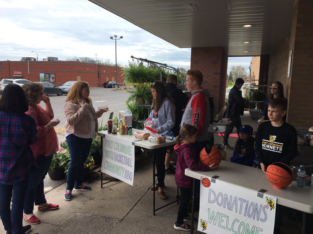 PortBball's tweet photo. It is our community BBQ day at Sobey’s. Stop by and enjoy a hot dog or hamburger @PortBball https://t.co/iATzFUxPRd
