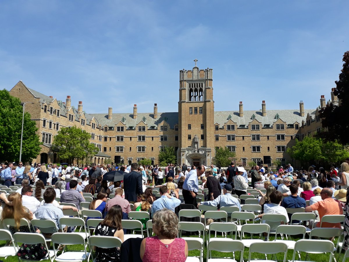 DoctorG1844's tweet photo. Excited to see some former students graduate from my alma mater today! @saintmarys #BellesGrad2019 #SiSePuede https://t.co/JvifuntgeG