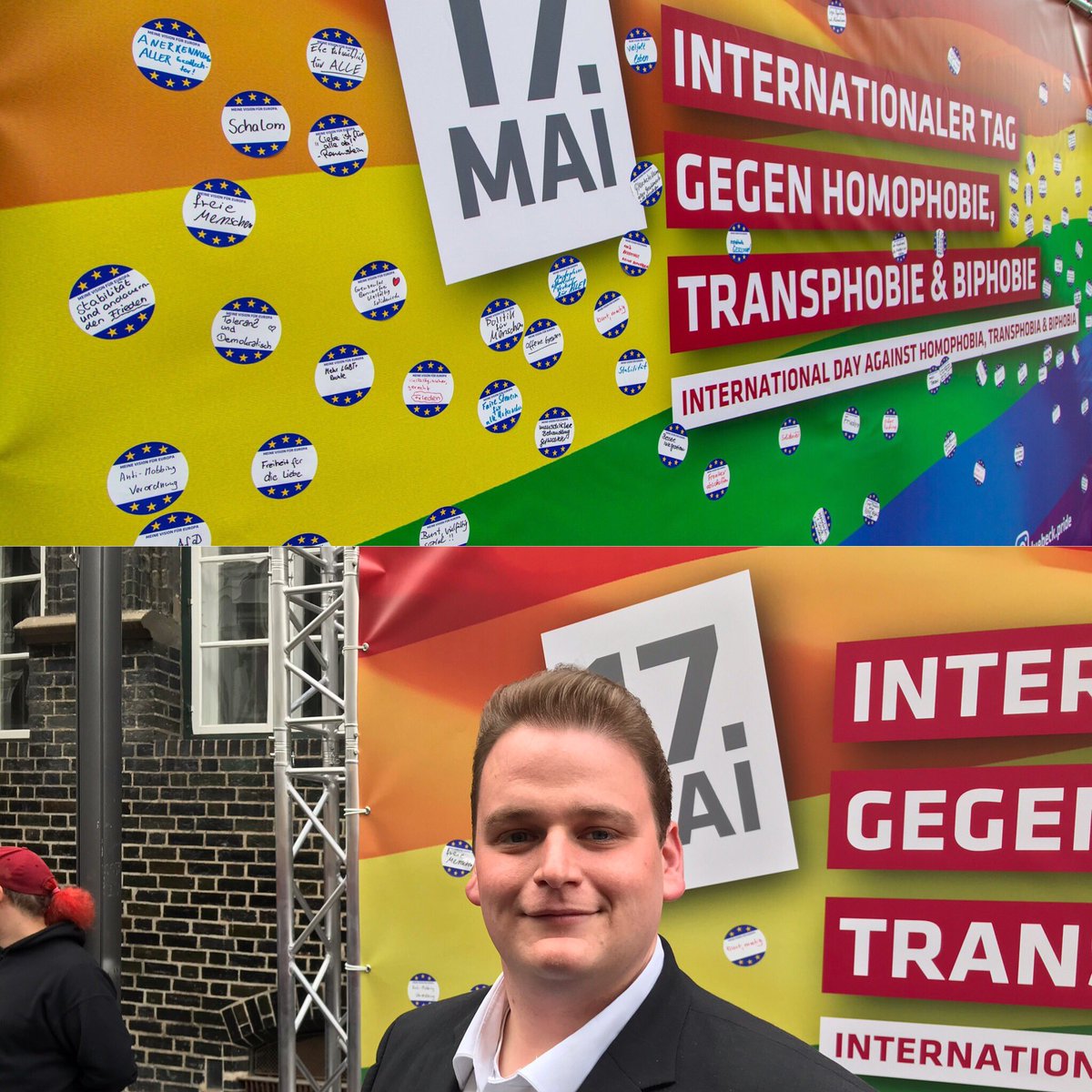 Gregor_Voht's tweet photo. Wunsch für #Europa beim @LuebeckPride angeklebt: „Stabilität“. Wir dürfen die EU nicht den Feinden der europäischen Werte überlassen. Hass darf keine Chance haben! CDU, SPD, Grüne, FREIE WÄHLER, FDP, Linke und Unabhängige - alle da! Gutes Zeichen. #bdhl #freiewaehler #luebeck https://t.co/gOCxnlaWqD