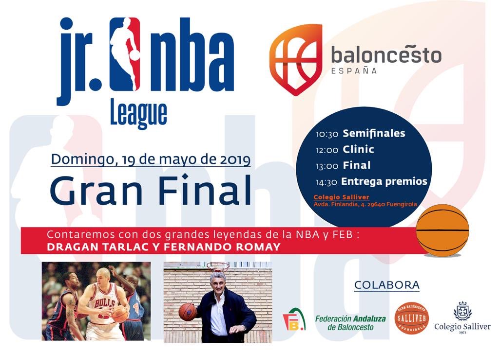 SALLIVER FUENGIROLA (@cbsalliver) on Twitter photo Mañana no te pierdas las semifinales y final de la Jr.NBA y las visita de dos grandes jugadores, en el Colegio Salliver <a href="/FAB_Malaga/">FAB Málaga</a> <a href="/fuengirola/">Ayto. Fuengirola</a> <a href="/MartnCuevas/">Pedro Cuevas Martín</a> <a href="/LOMA_Deportes/">La Opinión Deportes</a> <a href="/diarioas/">Diario AS</a> <a href="/SURDeporte/">SUR Deporte</a> Mañana no te pierdas las semifinales y final de la Jr.NBA y las visita de dos grandes jugadores, en el Colegio Salliver <a href="/FAB_Malaga/">FAB Málaga</a> <a href="/fuengirola/">Ayto. Fuengirola</a> <a href="/MartnCuevas/">Pedro Cuevas Martín</a> <a href="/LOMA_Deportes/">La Opinión Deportes</a> <a href="/diarioas/">Diario AS</a> <a href="/SURDeporte/">SUR Deporte</a>