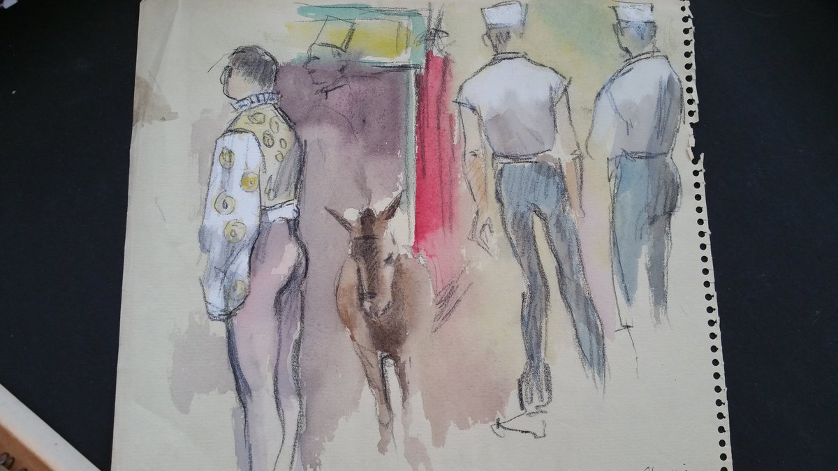 LifeaMasthead's tweet photo. Thrilled to have over 50 sketchbooks, folders & pads from the studio of artist Audrey Lanceman (British 1931-)..crammed with social observation work dating mid 1950's to roughly 2003. #art #watercolour #mid20thcentury #peoplewatching #socialobservation #sketching https://t.co/qxztU84mRC