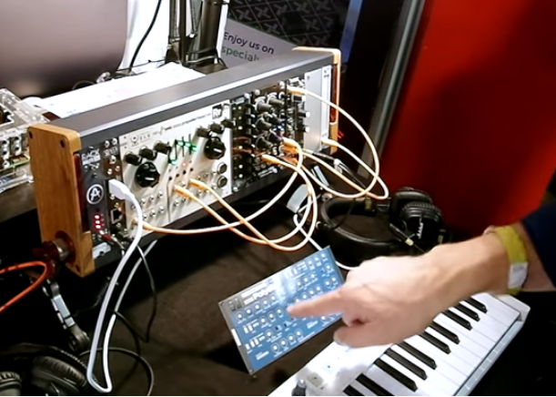 Koshdukai's tweet photo. 3 (now 4) of my favorite companies, all in 1 video frame: A @KORG_iApps Polysix synth as a @PropellerheadSW #RackExtension running inside a @MindMusicLabs HW+OS on a @ArturiaOfficial #RackBrute 3U+#KeyStep 😏 https://t.co/J5h2W824te