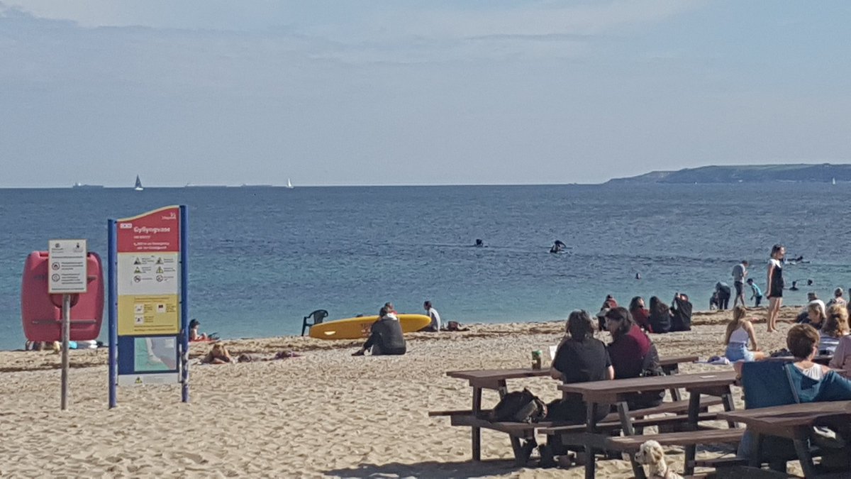 Gyllyngvase beach today.  Gorgeous!