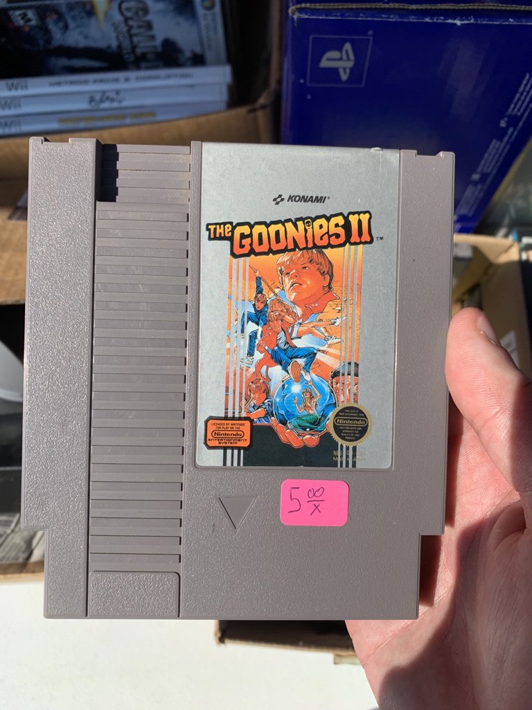 Fun fact: this flea market find is the canonical sequel to The Goonies. There is no movie Goonies II. #themoreyouknow #Hamvention