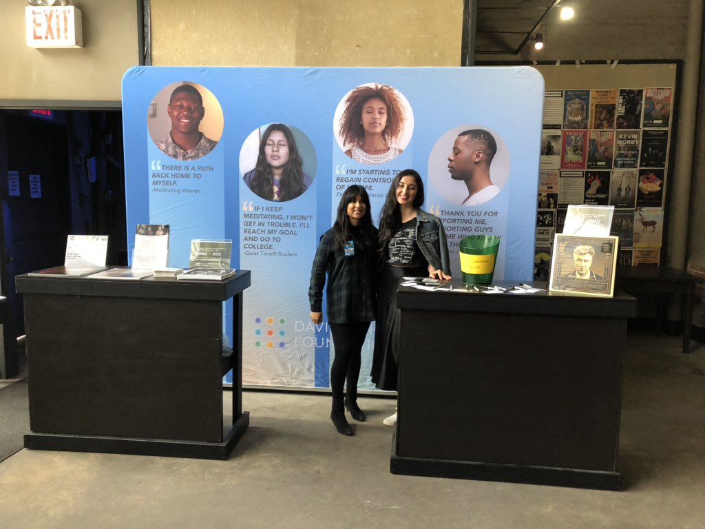 .<a href="/LynchFoundation/">David Lynch Foundation</a> is here giving out goodies and answering your questions about #TM and our work!

#MulhollandDrive