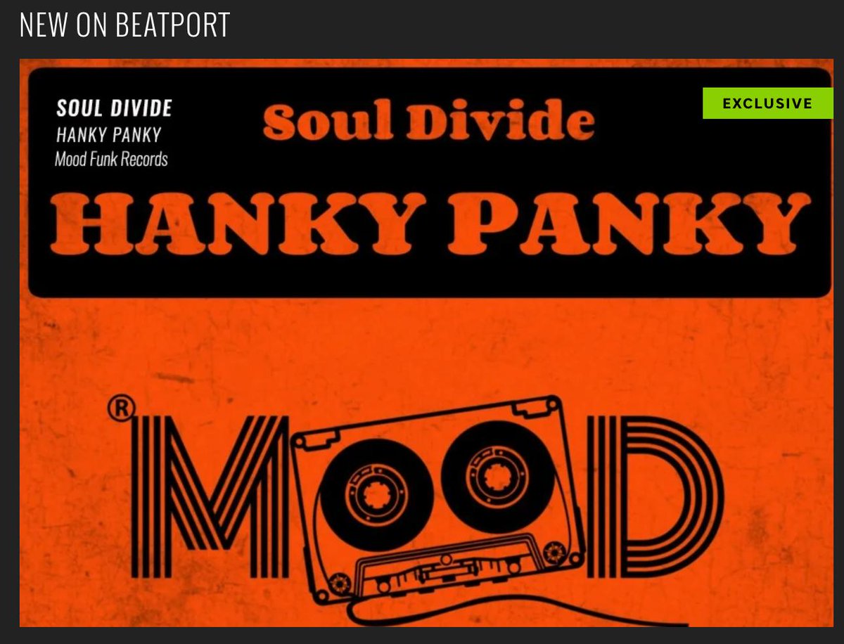 labelworx's tweet photo. 📢 HOT HANKY PANKY ALERT!! 📢
#LWStoreFeature @beatport Homepage Banner from @MoodFunkRecords killin' it 🔥 with @WeAreSoulDivide - Out Now - Go get it!
•
#house #storefeature #inthegame #moodfunkrecords #wearesouldivide #disco #summervibe #angeloferreri #hankypanky #souldivide https://t.co/eR8PACo9DM