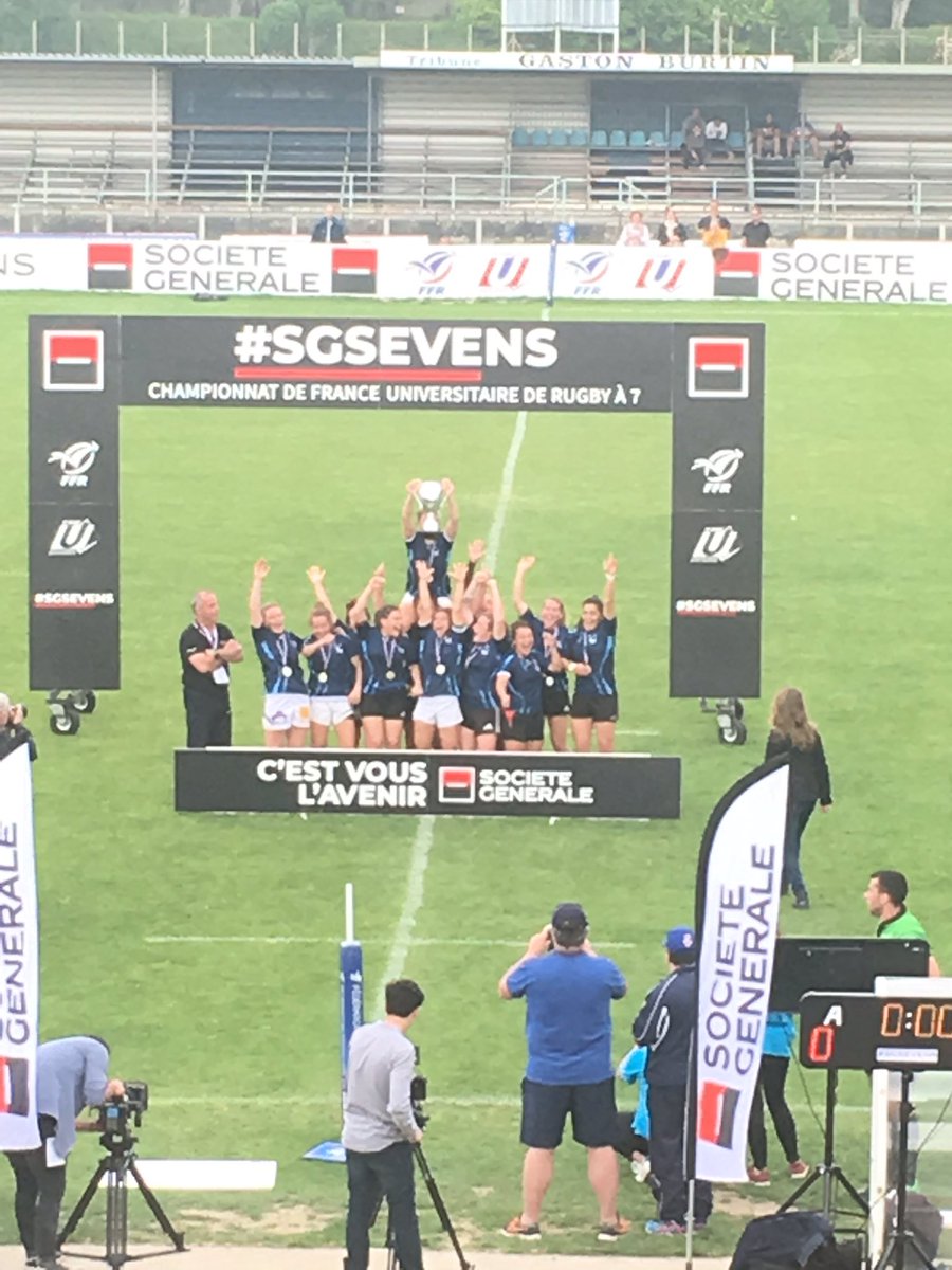 SGSEVENS Epernay 2019 les FILLES <a href="/univbordeaux/">Université de Bordeaux</a> CHAMPIONNES DE FRANCE !!! En battant U Paris 13 par 31/12
Magnifique tournoi - magnifique finale @mtunondelara @Staps_Bordeaux