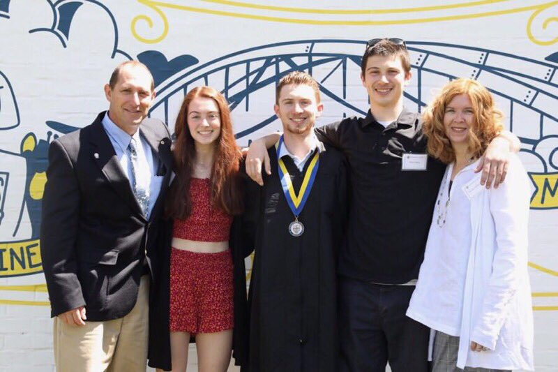 Merrimack's tweet photo. Proud of our #MackGrad legacy students! Go Warriors!! #MerrimackCollege https://t.co/HHIuSqjsWV