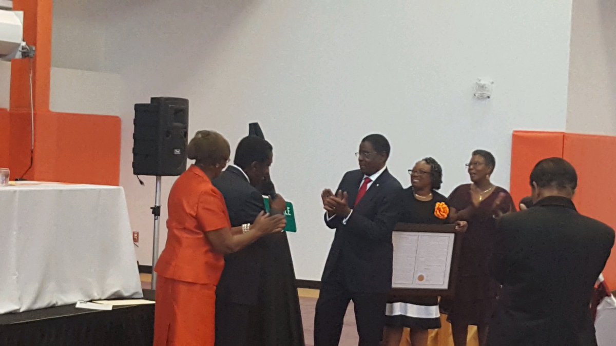ClaflinUniv1869's tweet photo. Today, during the Orangeburg County Alumni Chapter of CUIAA Alumni and Friends Breakfast, a portion of Goff Avenue was renamed as Dr. H. N. Tisdale Avenue! What a great morning! #CUPride https://t.co/H9D9wUJ6kX