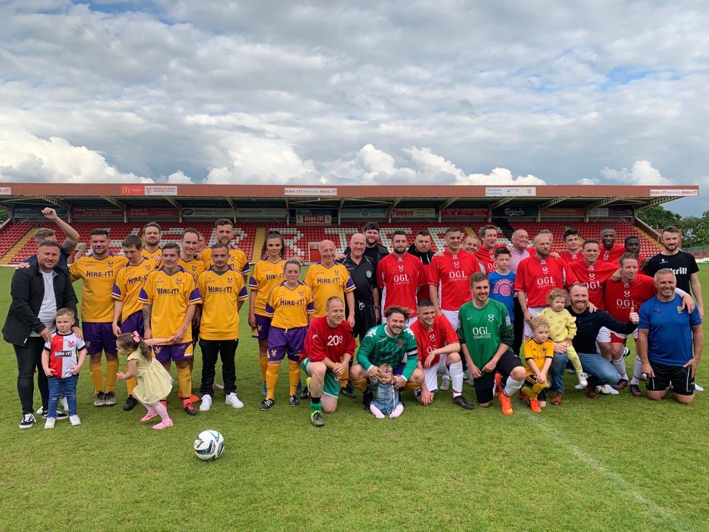 FT: Fans Team 3-10 <a href="/khfcofficial/">Kidderminster Harriers 🦅</a> Legends 

⚽️🔴⚪️

A comfortable win for the Legends but another brilliant end of season game at <a href="/aggborough/">Aggborough Stadium</a>!