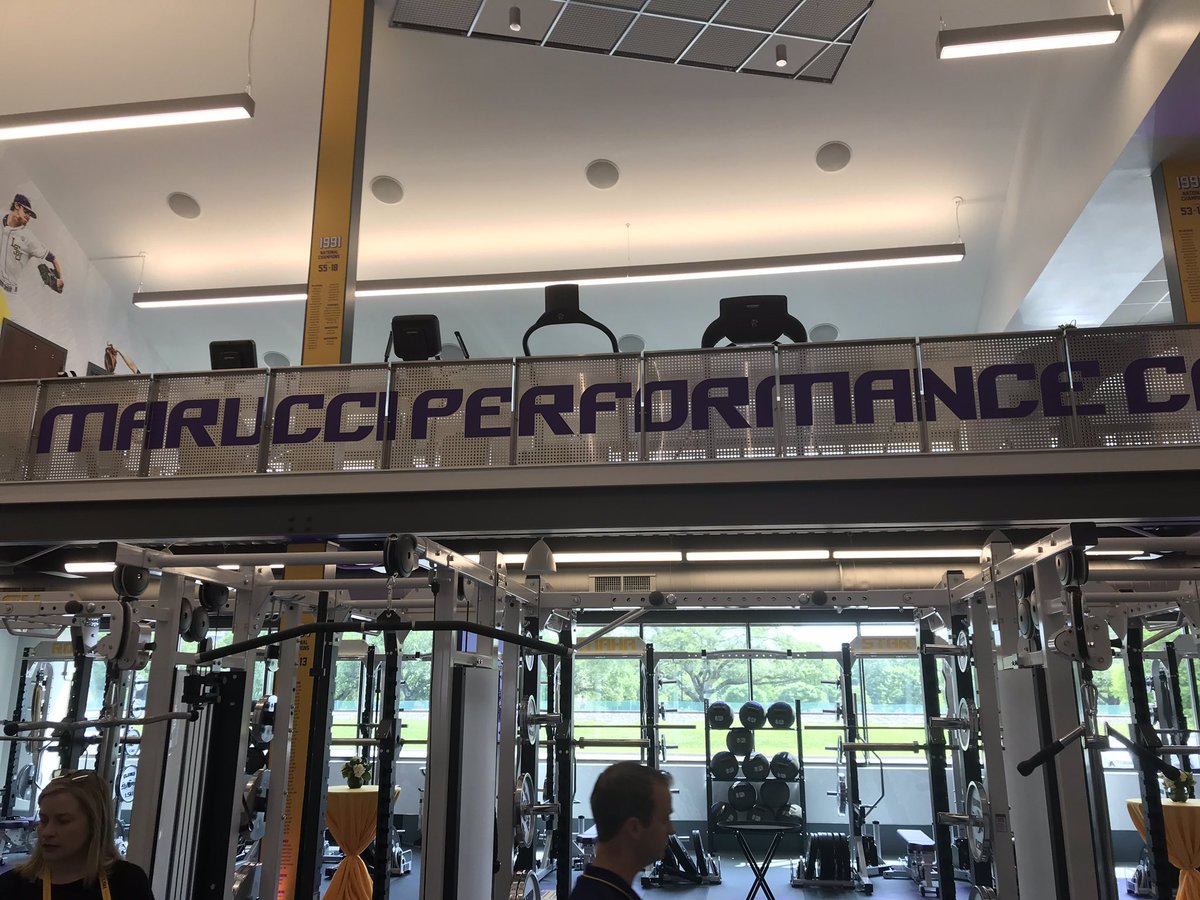 MarucciDugout's tweet photo. Really cool moment for former @CHSBRAthletics and @LSUbaseball player @KurtAinsworth as today the @MarucciSports Performance Center was opened at Alex Box Stadium. https://t.co/pBsisuuKCC