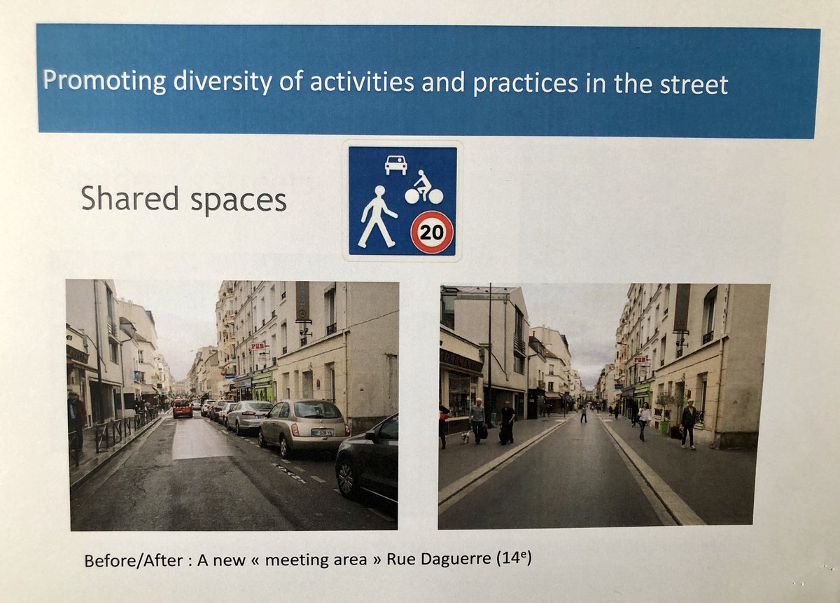 The 1st City of Paris Pedestrian Strategy celebrates “a city of short distances” (you can walk from one end of  #Paris to the other in less than 2 hours) that already has 60% of trips on foot. It includes 90 million euros on 50 “concrete actions,” including these via  @C_Najdovski: