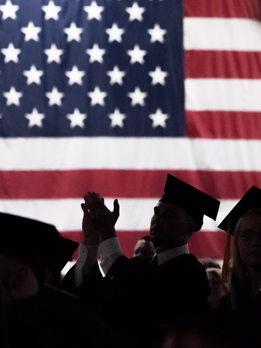VP45's tweet photo. To @TaylorU Class of 2019, I hope that you will aspire to serve. I believe public service is a noble calling. But wherever life takes you, take a servant’s attitude. Consider others as more important than yourselves. Live your lives as Christ did: Not to be served, but to serve. https://t.co/V3Z7GPL2CG