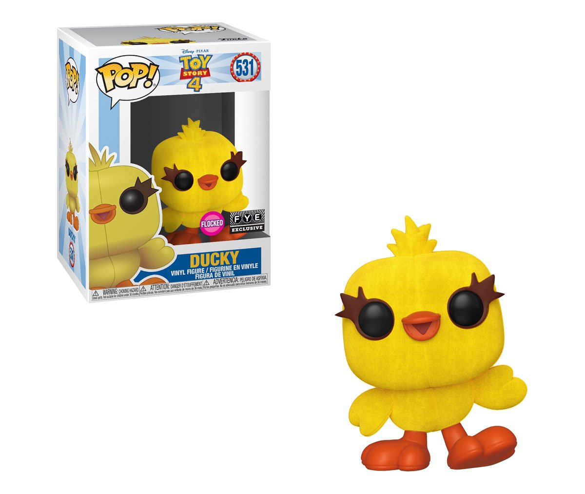 OriginalFunko's tweet image. RT &amp;amp; follow @OriginalFunko for a chance to WIN an @officialfye exclusive flocked Ducky Pop! #FunkoToyStory #ToyStory4