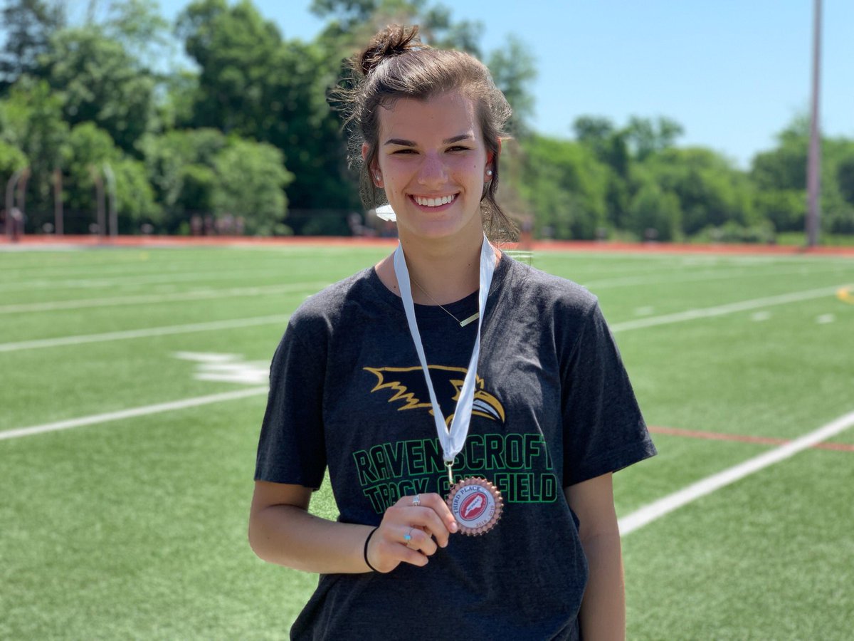 NCISAA Track Talia Granick takes 3rd place in the Shot Put 30’8”.