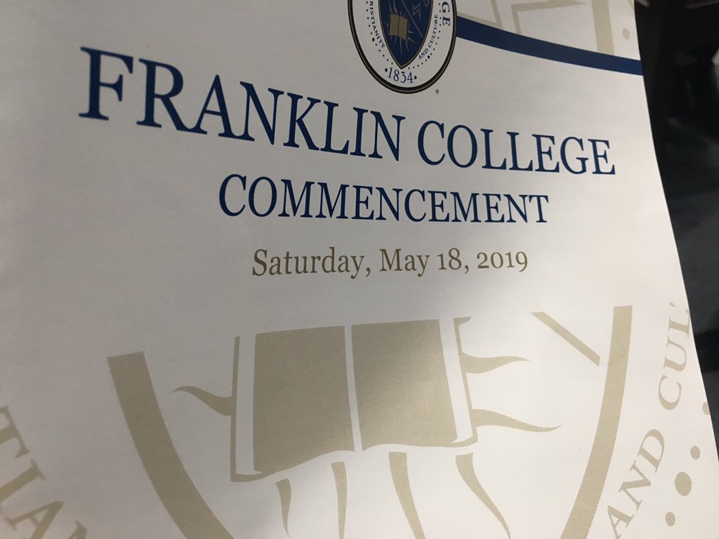 RafaelOnTV's tweet photo. Honored to serve with @FieldsChristi @grizalumni Trustee who received honorary degree  @FranklinCollege commencement #GrizGrad https://t.co/6DCzeq0pYB